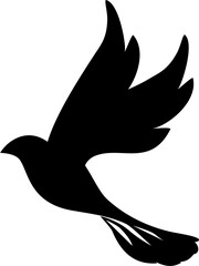 simple Bird silhouette vector design with white background