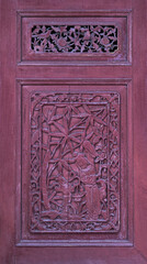 Traditional Chinese Wooden Door with Nanyang Motifs – Penang Heritage Architecture