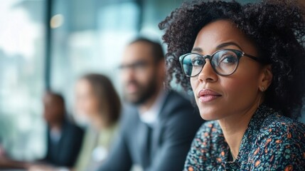 Obraz premium Confident Businesswoman in Meeting