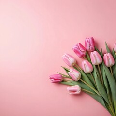 Naklejka premium bouquet of pink tulips