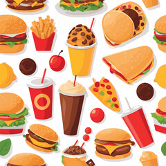 fastfood, fast, snack, meal, food, lunch, burger, dinner, background, delicious, meat, american, menu, unhealthy, restaurant, isolated, cheeseburger, junk, set, hamburger, fat, sandwich, tasty, eat, c