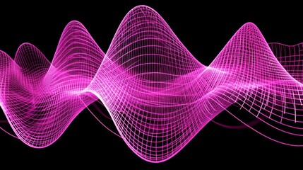 Abstract Pink Wave Design