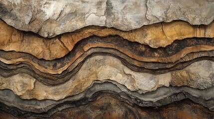 Abstract Brown Stone Texture Background Image Natural Rock Layers Pattern Design for Wall Decor High Resolution Detailed Geological Formation Earth   