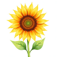 sunflower isolated on white