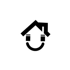 Smile Home Logo Simple suitable for realestate logo. housing logo icon