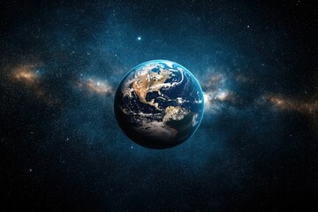 Obraz premium This conceptual representation illustrates the potential dangers in earth's orbit, showcasing celestial bodies and space debris