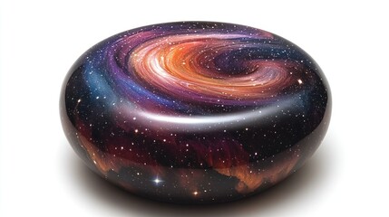 Cosmic orb, swirling nebula design