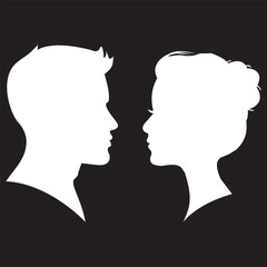 man and woman silhouette