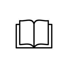 Book icon logo design. open book sign and symbol. ebook icon