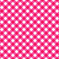 Pink and White Gingham Pattern Background