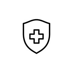Obraz premium Health insurance icon logo design. Insurance health document sign and symbol
