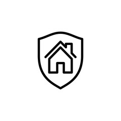 house insurance icon logo design. house protection sign and symbol