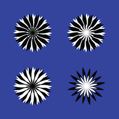 Obraz premium Abstract flowers icon