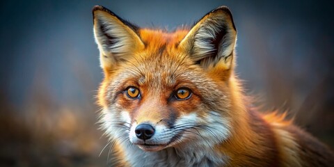 Fototapeta premium Curious Red Fox Close-Up Portrait, Vibrant Fur, Expressive Eyes, Wildlife Photography