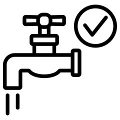 수도꼭지 체크 아이콘