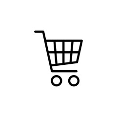 Shopping icon logo design. Shopping cart sign and symbol. Trolley icon