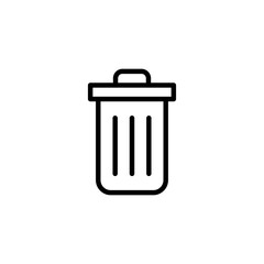 Trash icon logo design. trash can icon. delete sign and symbol.