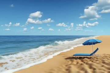 Beach Relaxation: Sunny Day for Ocean View.