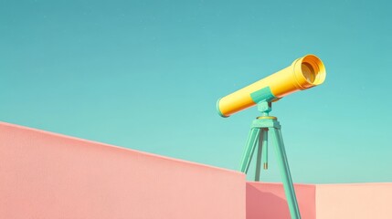 Space Pastel Green Moment Telescope Lens Yellow Empty