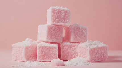 Pink Sugar Cubes Stack