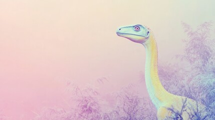 Space Pastel Yellow Scene Baby Prehistoric Tiny Empty