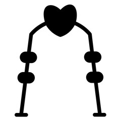 Backdrop Decorations Wedding Glyph Icon