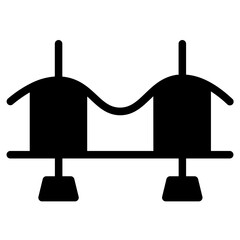 Gate Landmark Arch Glyph Icon