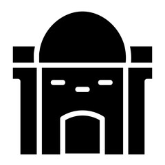 Office Retro Building Glyph Icon