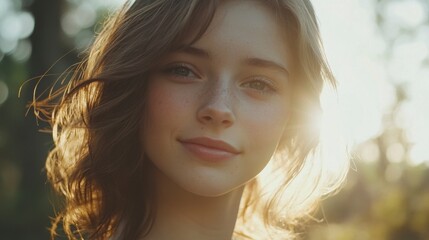 Fototapeta premium Radiant Young Woman Portrait