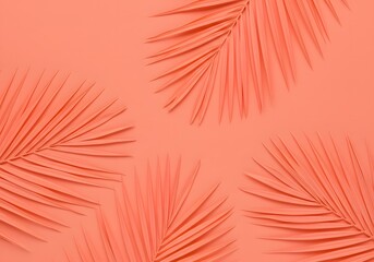 Obraz premium Collection of tropical leaves, palm, foliage plant with color space background.Abstract leaf decoration design.Exotic nature art, wallpaper 