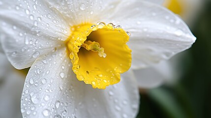 White Daffodil Spring Flower Macro Photography