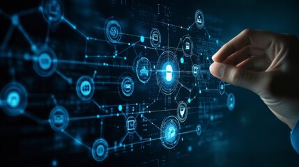 Obraz premium Digital Security Connection
