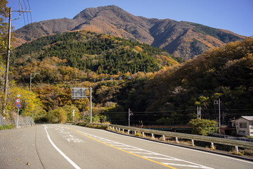 山梨県身延町の下部温泉郷の看板