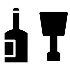 Bottle Easter Wine Glyph Icon