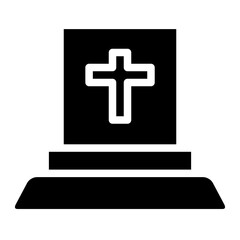 Obraz premium Celebration Christian Cross Glyph Icon