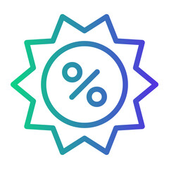 badge Line Gradient Icon