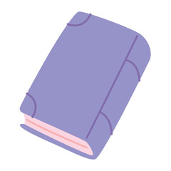 Two closed books in cartoon style. Vector illustration isolated on light background