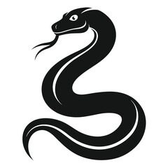 Fototapeta premium Elegant Snake Silhouette Vector Illustration