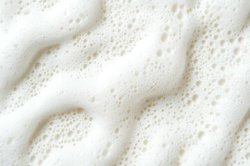 Close-up of creamy foam texture with bubbles. Artificial Intelligence