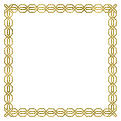Ornate Gold Border Frame in Square Shape
