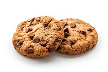 Nine crackle cookies isolated on white. Artificial intelligence image