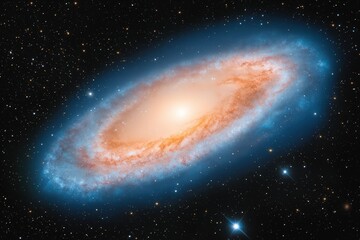 A stunning view of a galaxy with countless stars in deep outer space, creating a vast and mesmerizing night sky background of the universe.  .