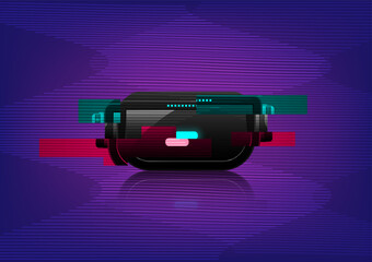 Abstract background with 3d virtual distortion