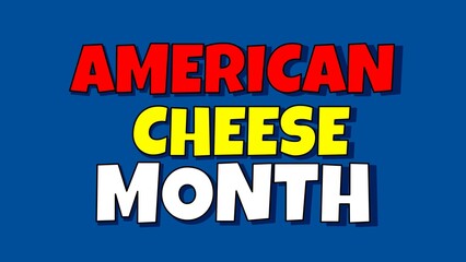 american cheese month background illustration animation