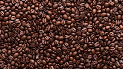 Close-up of roasted coffee beans texture background