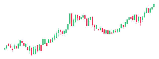 Candle stick graph chart of stock market investment trading, Bullish point, Crypto stock and forex business investment trading analysis. vector design element for cryptocurrency