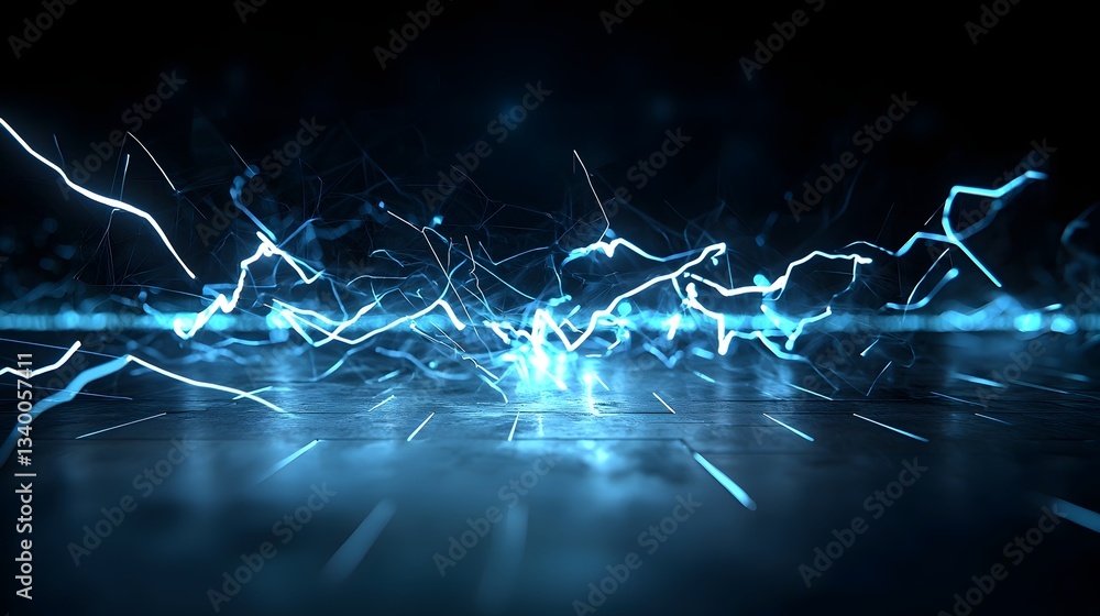 Leinwandbilder a dramatic futuristic image depicting a glowing pulsing portal that seems to connect distant dimensi
