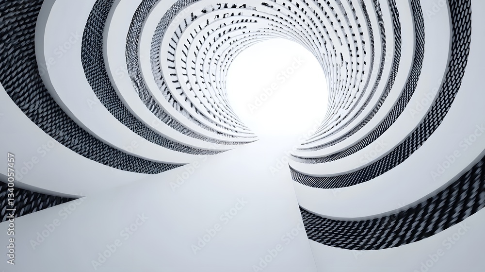 Poster a dynamic and visually striking image featuring a twisting spiraling pattern of carbon fiber mesh se