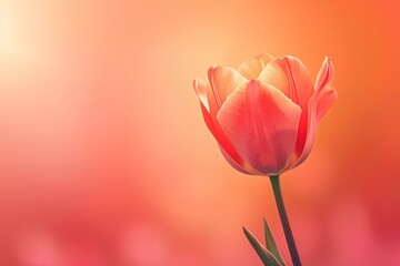 Fototapeta premium red tulip flower