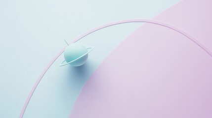 Space Pastel Blue Perspective Satellite Tiny Right